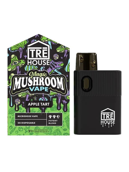 Trehouse Vape Pen. Embark on a sensory journey with Apple Tart Tre House Magic Mushroom Disposable Vape 2G. psilocybin-chocolate-bar