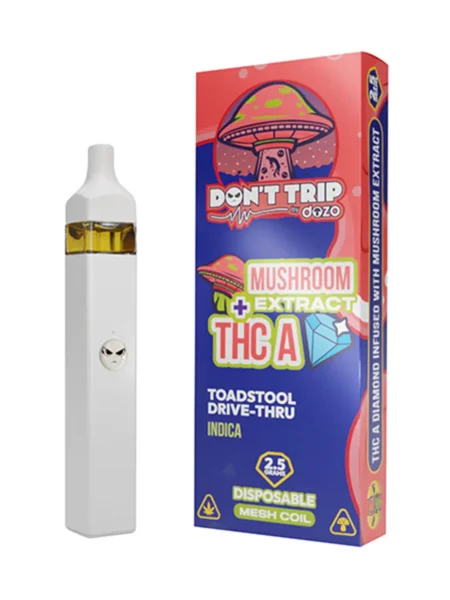 Mushrooms Extract Each disposable contains a potent blend of THC-A hemp and mushroom extract, carefully crafted to provide a deeply relaxing experience that transports you to a state of tranquility.